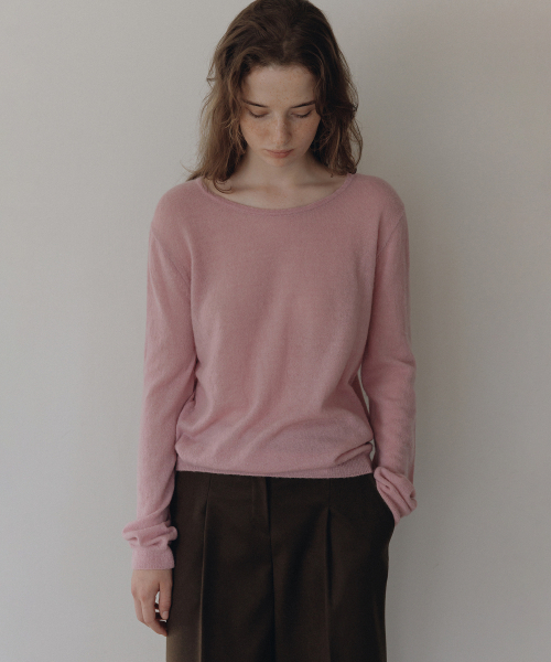 ANDNEEDS(アンドニーズ)の「Roco alpaca round knit (pink)(ニット/セーター・レディース・その他・FREE)」の3枚目の写真