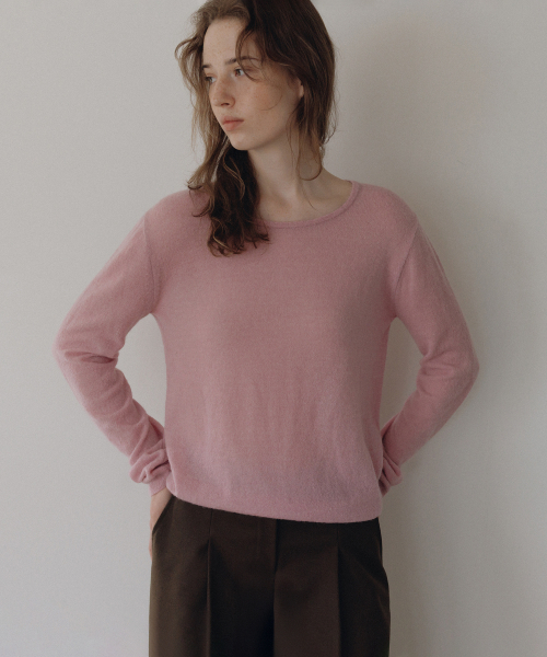 ANDNEEDS(アンドニーズ)の「Roco alpaca round knit (pink)(ニット/セーター・レディース・その他・FREE)」の4枚目の写真