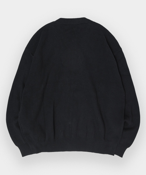 BLACK MOMENT（ブラックモーメント）の「ウォッシャブルグラフィックラフロゴニットプルオーバーTシャツ[カーキ]（ニット/セーター・メンズ・カーキ・FREE）」の6枚目の写真