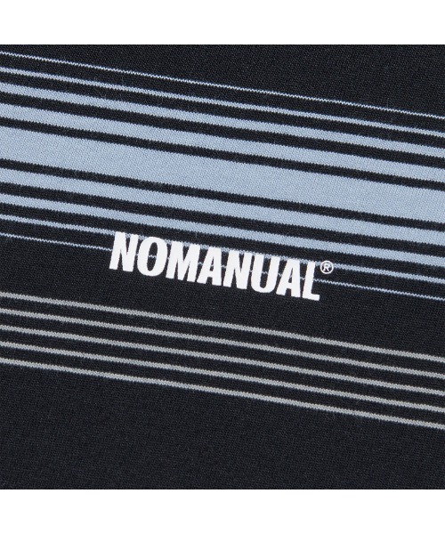NOMANUAL(NOMANUAL)の「「NOMANUAL /ノーマニュアル」NM ストライプド ロング スリーブT(Tシャツ/カットソー・メンズ・バーガンディー/ブラック・M)」の12枚目の写真