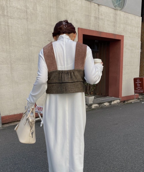 nananamoe(ナナナモエ)の「velor switch check piping bustier(その他トップス・レディース・チャコールグレー/ブラウン・FREE)」の22枚目の写真