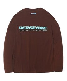 VERSE ONE（バースワン）の「BASIC LOGO LONG SLEEVE T-SHIRTS MOCHA（Tシャツ/カットソー）」