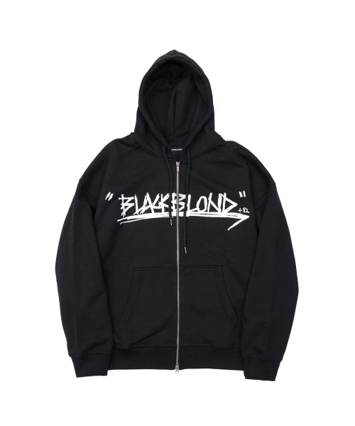 BLACK BLOND(ブラック ブロンド)の「ビビディアローグラフィティロゴジップアップフードジャケット(ブラック)(パーカー・レディース・その他・LARGE/MEDIUM/X-LARGE)」の2枚目の写真