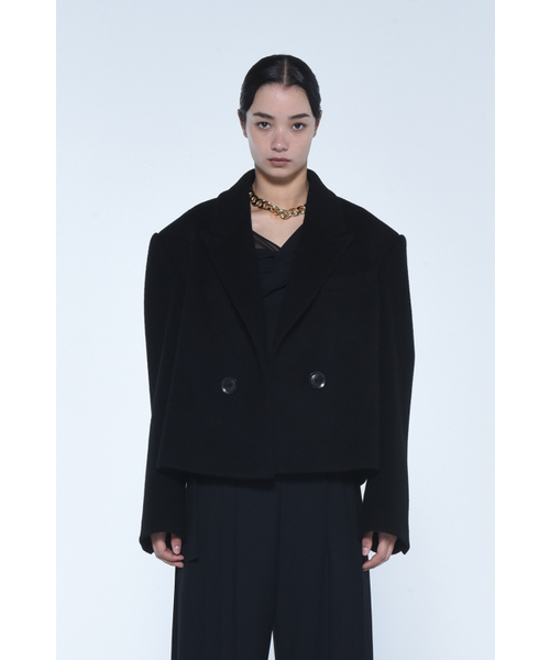 THE BALLON(ザバロン)の「DOUBLE BREASTED CROPPED WOOL COAT_UNISEX(チェスターコート・レディース・その他・MEDIUM/LARGE)」の1枚目の写真
