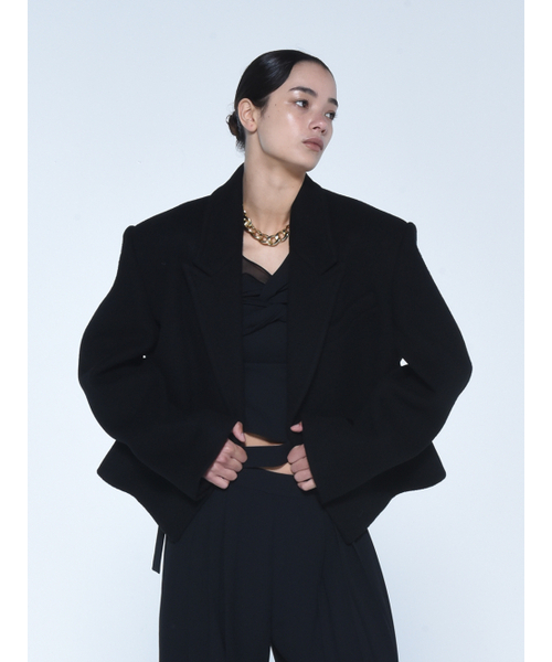 THE BALLON(ザバロン)の「DOUBLE BREASTED CROPPED WOOL COAT_UNISEX(チェスターコート・レディース・その他・MEDIUM/LARGE)」の2枚目の写真