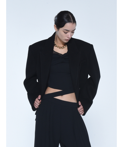 THE BALLON(ザバロン)の「DOUBLE BREASTED CROPPED WOOL COAT_UNISEX(チェスターコート・レディース・その他・MEDIUM/LARGE)」の3枚目の写真