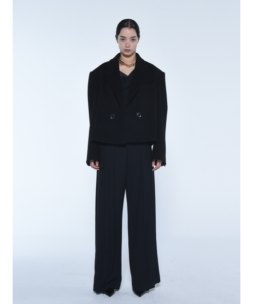 THE BALLON(ザバロン)の「DOUBLE BREASTED CROPPED WOOL COAT_UNISEX(チェスターコート・レディース・その他・MEDIUM/LARGE)」の4枚目の写真