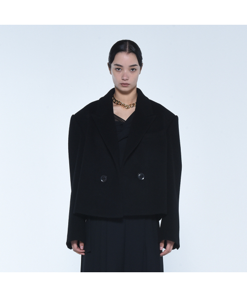 THE BALLON(ザバロン)の「DOUBLE BREASTED CROPPED WOOL COAT_UNISEX(チェスターコート・レディース・その他・MEDIUM/LARGE)」の5枚目の写真