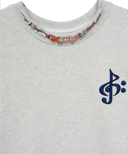 2113 STUDIO(イイルイルサムスタジオ)の「コンバーチブルストーンチョーカー スウェット ライトグレー(Tシャツ/カットソー・レディース・その他・FREE)」の5枚目の写真