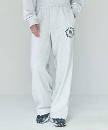 エバーグリーンワイドパンツ-ホワイトメランジ