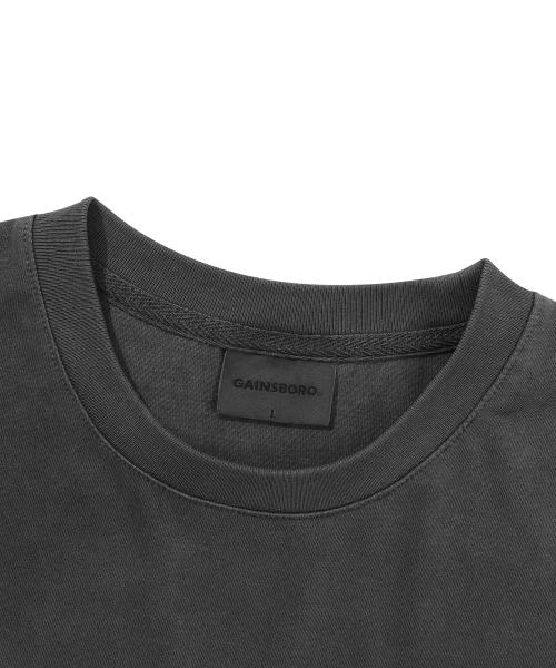 GAINSBORO（ゲインズボロ）の「[クールコットン] ピグメントラウンドスモールロゴTシャツ_ダークグレー/レッド（Tシャツ/カットソー・レディース・その他・X-SMALL/LARGE/MEDIUM）」の3枚目の写真