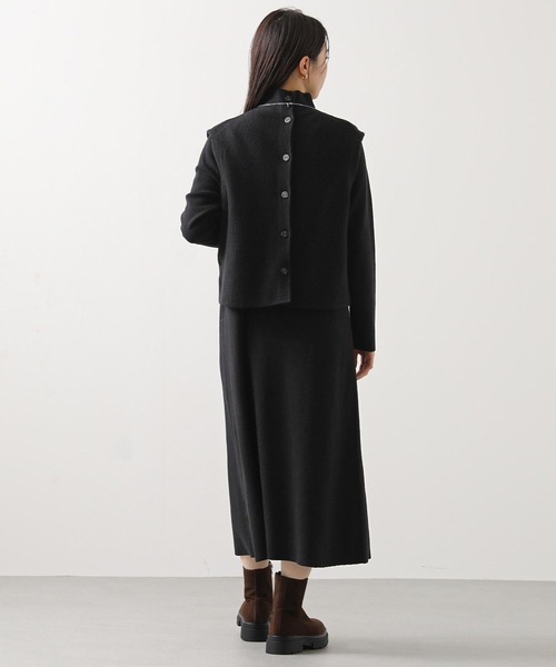 Gready Brilliant（グレディブリリアン）の「２ｗａｙベストセットワンピ（ワンピース・レディース・ブラック/グレー・38）」の5枚目の写真