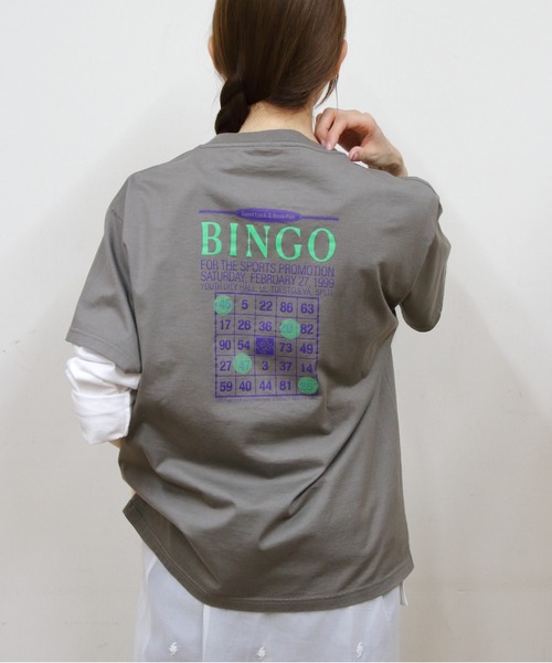 THE SHINZONE(ザ シンゾーン)の「THE SHINZONE/シンゾーン ビンゴTEE BINGO TEE 26SMSCU13(Tシャツ/カットソー・レディース・ホワイト/グレー/グリーン・FREE)」の2枚目の写真