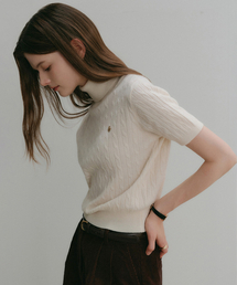 LOOKAST（ルックキャスト）の「リサカシミヤハーフトップ_アイボリー（ニット/セーター）」