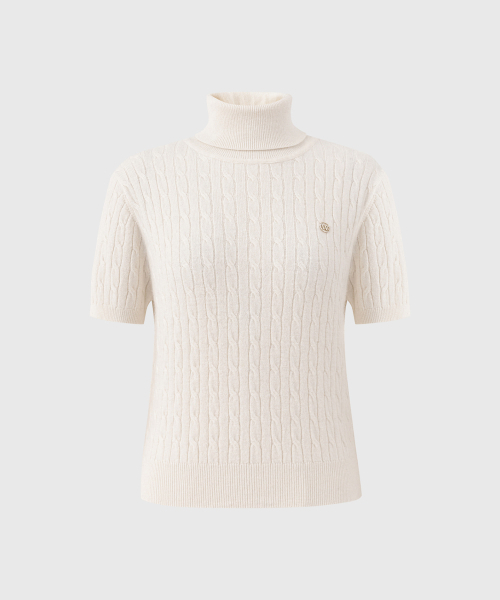 LOOKAST(ルックキャスト)の「リサカシミヤハーフトップ_アイボリー(ニット/セーター・レディース・アイボリー・SMALL/MEDIUM)」の3枚目の写真