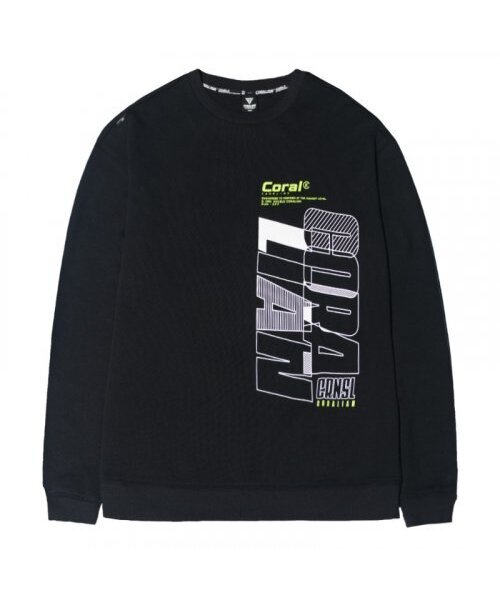 CORALIAN(コラリアン)の「ランオフバーティカルロゴスウェットシャツ スウェット ブラック(スウェット・メンズ・その他・XS/S/M/L/XL/2XL)」の4枚目の写真