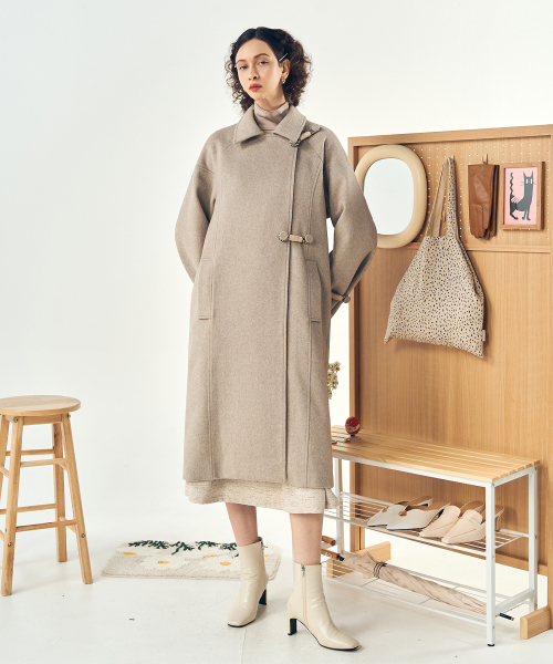DE PERI MERA（ペリー メラ）の「留め具ポイントウールロングコート（オートミール）（チェスターコート・レディース・その他・FREE）」の6枚目の写真