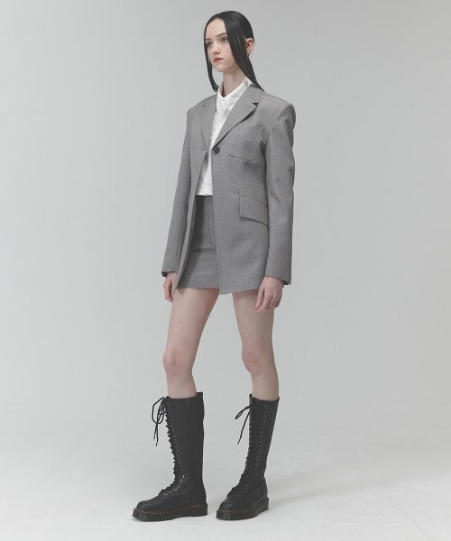 RACLEUR（ラクレール）の「RA ワンボタンテーラードシングルジャケット[GRAY]（テーラードジャケット・レディース・その他・SMALL/MEDIUM）」の4枚目の写真