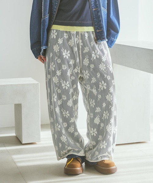 niko and...（ニコアンド）の「メッシュレースカバーパンツ（その他パンツ・レディース・モカ/アイボリー/ブラック・FREE）」の16枚目の写真