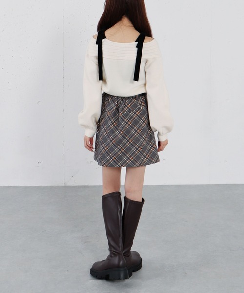 archives(アルシーヴ)の「ベルト付きチェックアソート台形ミニSK(スカート・レディース・ブラック/ブラウン/チャコールグレー/グレー・MEDIUM)」の11枚目の写真