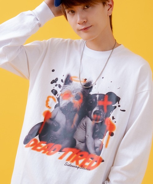 En serio TOKYO(エンソリオトーキョー)の「【SIDEWAYSTANCE】ベビードッグ長袖Tシャツ(Tシャツ/カットソー・メンズ・ホワイト系6/ブラック系6・SMALL/MEDIUM/LARGE/X-LARGE)」の1枚目の写真