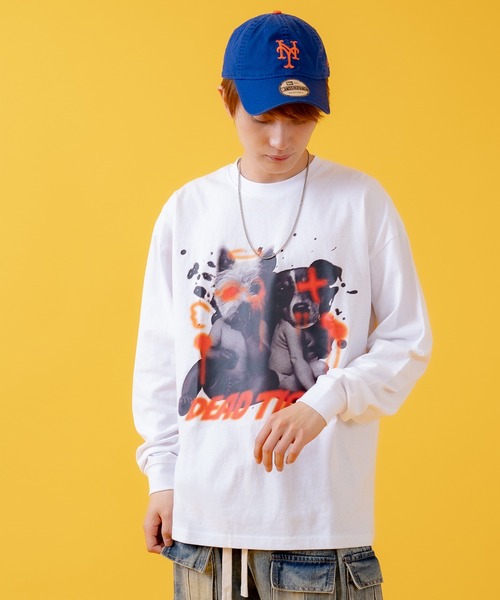 En serio TOKYO(エンソリオトーキョー)の「【SIDEWAYSTANCE】ベビードッグ長袖Tシャツ(Tシャツ/カットソー・メンズ・ホワイト系6/ブラック系6・SMALL/MEDIUM/LARGE/X-LARGE)」の3枚目の写真
