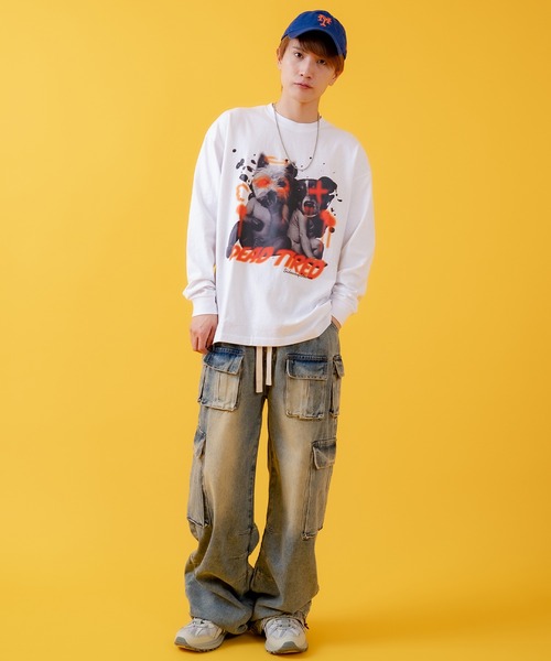 En serio TOKYO(エンソリオトーキョー)の「【SIDEWAYSTANCE】ベビードッグ長袖Tシャツ(Tシャツ/カットソー・メンズ・ホワイト系6/ブラック系6・SMALL/MEDIUM/LARGE/X-LARGE)」の5枚目の写真
