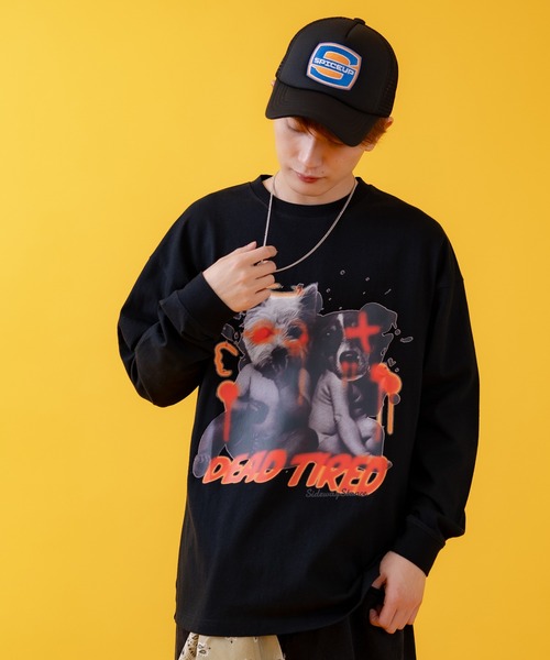 En serio TOKYO(エンソリオトーキョー)の「【SIDEWAYSTANCE】ベビードッグ長袖Tシャツ(Tシャツ/カットソー・メンズ・ホワイト系6/ブラック系6・SMALL/MEDIUM/LARGE/X-LARGE)」の7枚目の写真