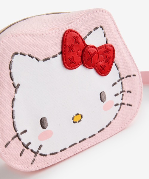Cath Kidston（キャスキッドソン）の「Cath Kidston × Hello Kitty フェイスキャンバスキッズポシェット（ショルダーバッグ・キッズ・ピンク・FREE）」の6枚目の写真
