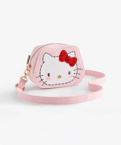 Cath Kidston（キャスキッドソン）の「Cath Kidston × Hello Kitty フェイスキャンバスキッズポシェット（ショルダーバッグ・キッズ・ピンク・FREE）」の4枚目の写真