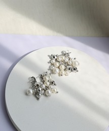 パールクラスターピアス