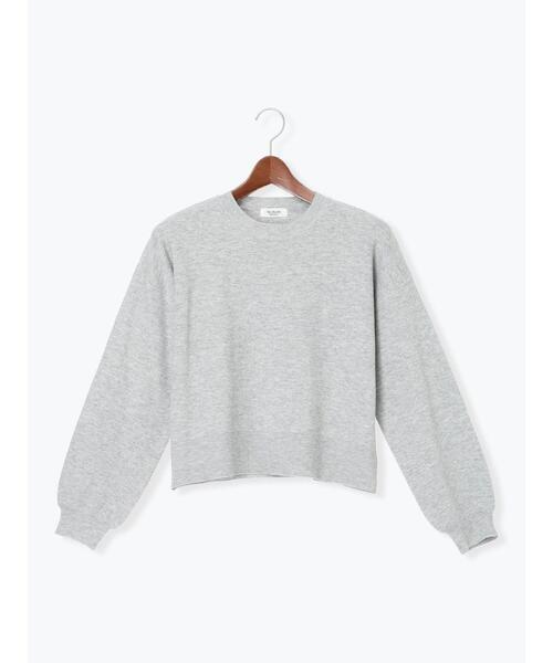 Te chichi TERRASSE(テチチテラス)の「もちもちミラノリブクロップドクルーネックニット(ニット/セーター・レディース・ミント/ベージュ/ピンク/グレー/ブラック・F)」の9枚目の写真