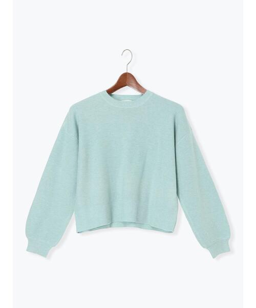 Te chichi TERRASSE(テチチテラス)の「もちもちミラノリブクロップドクルーネックニット(ニット/セーター・レディース・ミント/ベージュ/ピンク/グレー/ブラック・F)」の13枚目の写真