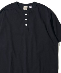 【Goodwear/グッドウェア】USAコットン 無地 リラックスフィット ヘンリーネック Tシャツ