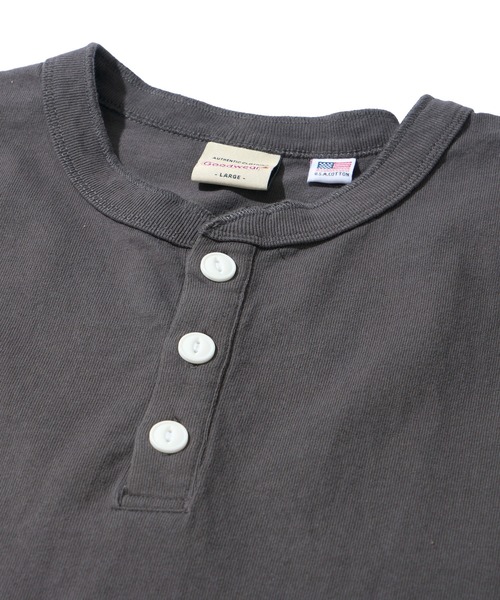 Goodwear(グッドウェア)の「【Goodwear/グッドウェア】USAコットン 無地 リラックスフィット ヘンリーネック Tシャツ(Tシャツ/カットソー・メンズ・ブラック/ブラウン/ホワイト/ライトカーキ/チャコールグレー/ネイビー・LARGE/MEDIUM/X-LARGE)」の19枚目の写真