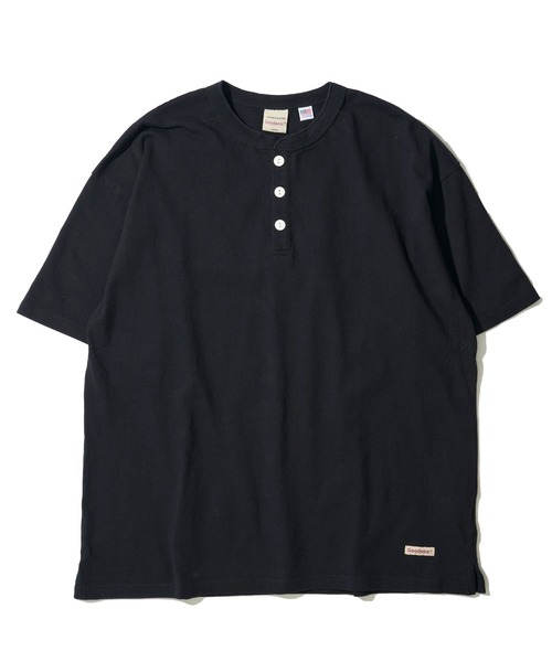 Goodwear(グッドウェア)の「【Goodwear/グッドウェア】USAコットン 無地 リラックスフィット ヘンリーネック Tシャツ(Tシャツ/カットソー・メンズ・ブラック/ブラウン/ホワイト/ライトカーキ/チャコールグレー/ネイビー・LARGE/MEDIUM/X-LARGE)」の9枚目の写真