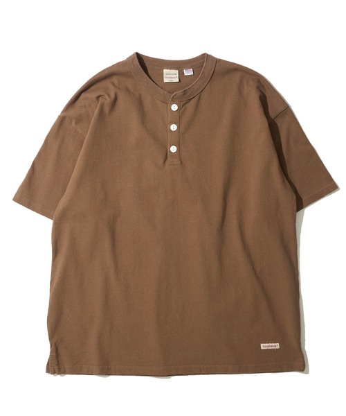 Goodwear(グッドウェア)の「【Goodwear/グッドウェア】USAコットン 無地 リラックスフィット ヘンリーネック Tシャツ(Tシャツ/カットソー・メンズ・ブラック/ブラウン/ホワイト/ライトカーキ/チャコールグレー/ネイビー・LARGE/MEDIUM/X-LARGE)」の13枚目の写真