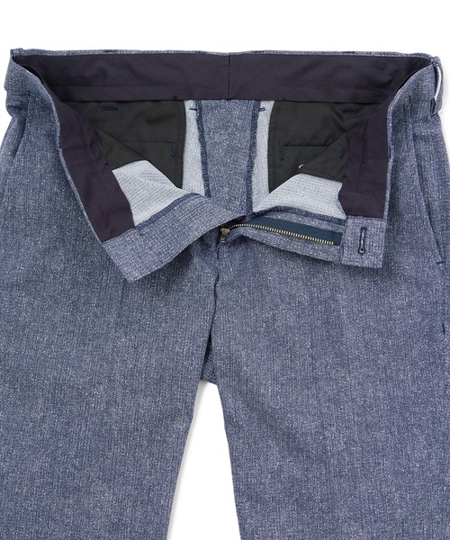 MEN'S BIGI（メンズビギ）の「【ACTIVE TAILOR】Dot Air ヘリンボーン×千鳥格子/デニム柄 セットアップパンツ＜通気性/吸水速乾/ストレッチ＞（スラックス・メンズ・ブラック系その他/ブルー/ブラウン/ネイビー・04/ 03/02/01）」の17枚目の写真