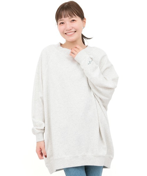 チチカカ（チチカカ）の「バックロゴエンブロイダリーオーバーサイズプルオーバー（スウェット・レディース・オートミール/チャコールグレー/オレンジ・FREE）」の20枚目の写真