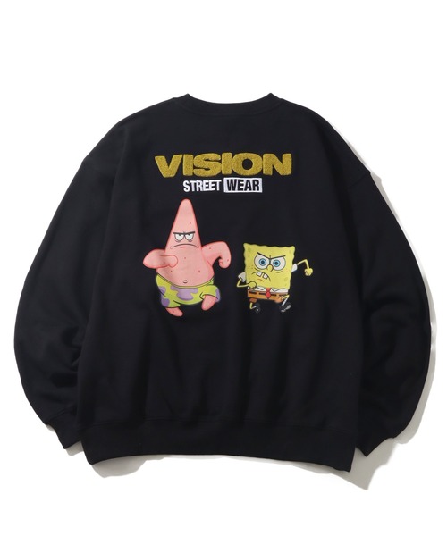 VISION STREET WEAR(ヴィジョンストリートウェア)の「【VISION STREET WEAR/ヴィジョンストリートウェア】×【SpongeBob/スポンジボブ】サガラ刺繍 バックプリント トレーナー スウェット(スウェット・メンズ・ライトグレー/ブルー/ブラック・L/LL/M)」の17枚目の写真
