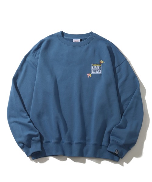 VISION STREET WEAR(ヴィジョンストリートウェア)の「【VISION STREET WEAR/ヴィジョンストリートウェア】×【SpongeBob/スポンジボブ】サガラ刺繍 バックプリント トレーナー スウェット(スウェット・メンズ・ライトグレー/ブルー/ブラック・L/LL/M)」の20枚目の写真