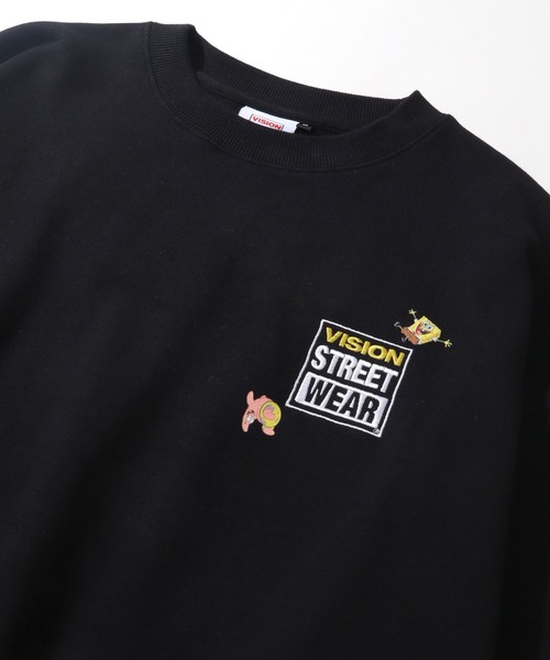 VISION STREET WEAR(ヴィジョンストリートウェア)の「【VISION STREET WEAR/ヴィジョンストリートウェア】×【SpongeBob/スポンジボブ】サガラ刺繍 バックプリント トレーナー スウェット(スウェット・メンズ・ライトグレー/ブルー/ブラック・L/LL/M)」の6枚目の写真
