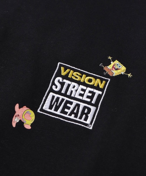 VISION STREET WEAR(ヴィジョンストリートウェア)の「【VISION STREET WEAR/ヴィジョンストリートウェア】×【SpongeBob/スポンジボブ】サガラ刺繍 バックプリント トレーナー スウェット(スウェット・メンズ・ライトグレー/ブルー/ブラック・L/LL/M)」の7枚目の写真