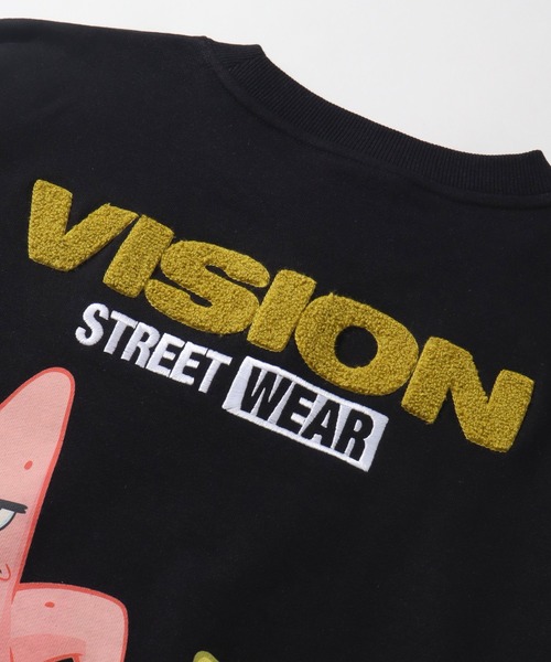 VISION STREET WEAR(ヴィジョンストリートウェア)の「【VISION STREET WEAR/ヴィジョンストリートウェア】×【SpongeBob/スポンジボブ】サガラ刺繍 バックプリント トレーナー スウェット(スウェット・メンズ・ライトグレー/ブルー/ブラック・L/LL/M)」の8枚目の写真