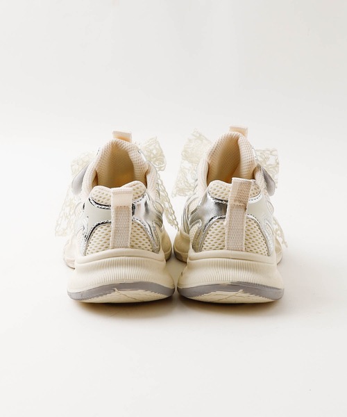 URBAN CHERRY(アーバンチェリー)の「【リボンチャーム付き】メタルダッドスニーカー(スニーカー・キッズ・ピンク/ホワイト・22.5cm/18.5cm/20.5cm/21.5cm/22.0cm/19.5cm/18.0cm/19.0cm/20.0cm/21.0cm)」の14枚目の写真