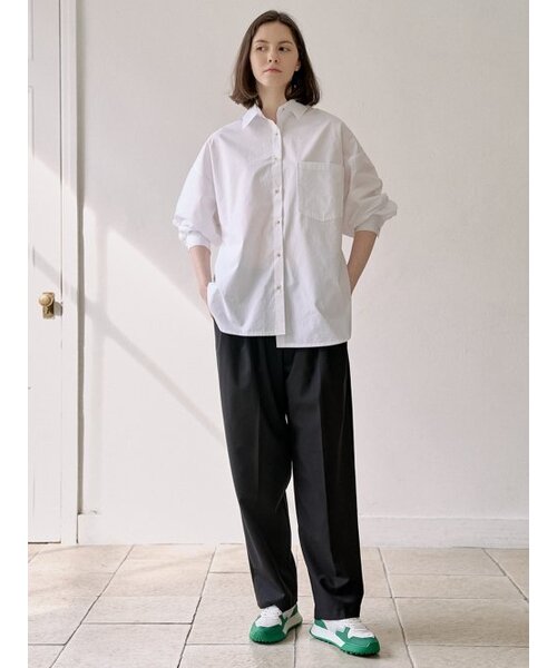 AVANT-G(アバン)の「Boy-fit Unbalanced Washing Shirt - WHITE(シャツ/ブラウス・レディース・その他・FREE)」の3枚目の写真