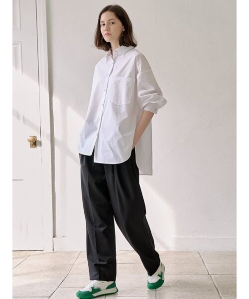 AVANT-G(アバン)の「Boy-fit Unbalanced Washing Shirt - WHITE(シャツ/ブラウス・レディース・その他・FREE)」の5枚目の写真