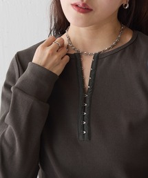 COLONY 2139（コロニートゥーワンスリーナイン）の「ホックヘンリーネックフライスプルオーバー（Tシャツ/カットソー）」