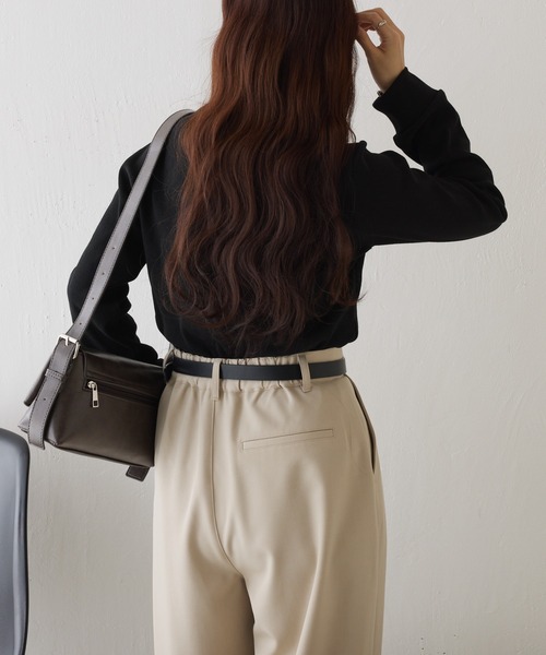 COLONY 2139（コロニートゥーワンスリーナイン）の「ホックヘンリーネックフライスプルオーバー（Tシャツ/カットソー・レディース・ブラック/チャコールグレー/ホワイト/ライトグレー・FREE）」の14枚目の写真