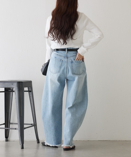 COLONY 2139（コロニートゥーワンスリーナイン）の「ホックヘンリーネックフライスプルオーバー（Tシャツ/カットソー・レディース・ブラック/チャコールグレー/ホワイト/ライトグレー・FREE）」の11枚目の写真